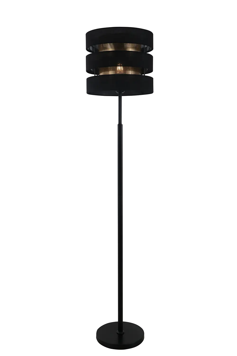 Hoe beïnvloedt de geometrische lay -out van dubbele schaduw zwarte vloerlamp lichtverdeling en ruimtelijke esthetiek?