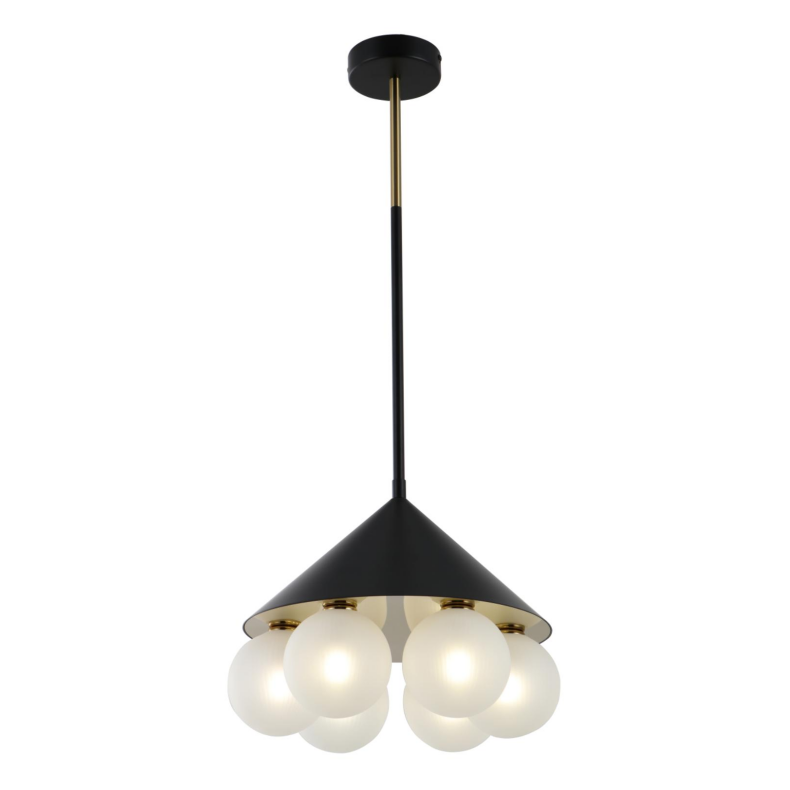 Minimalistische geometrische hanglamp met 6 lichten