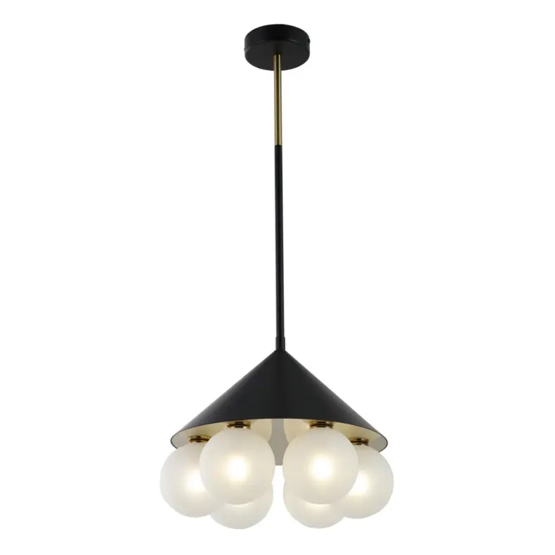 Minimalistische geometrische hanglamp met 6 lampen