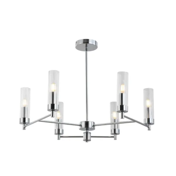 Verchroomde glazen buis plafondlamp