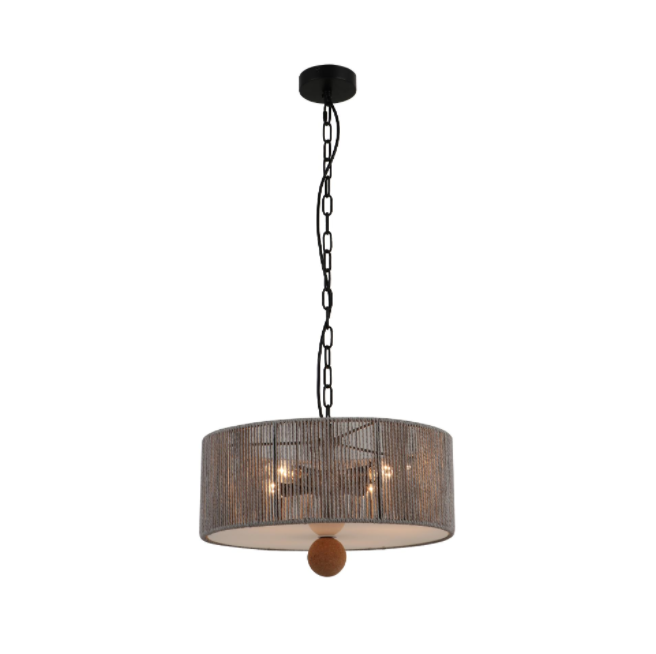 Hangende plafondlamp van kurkhout