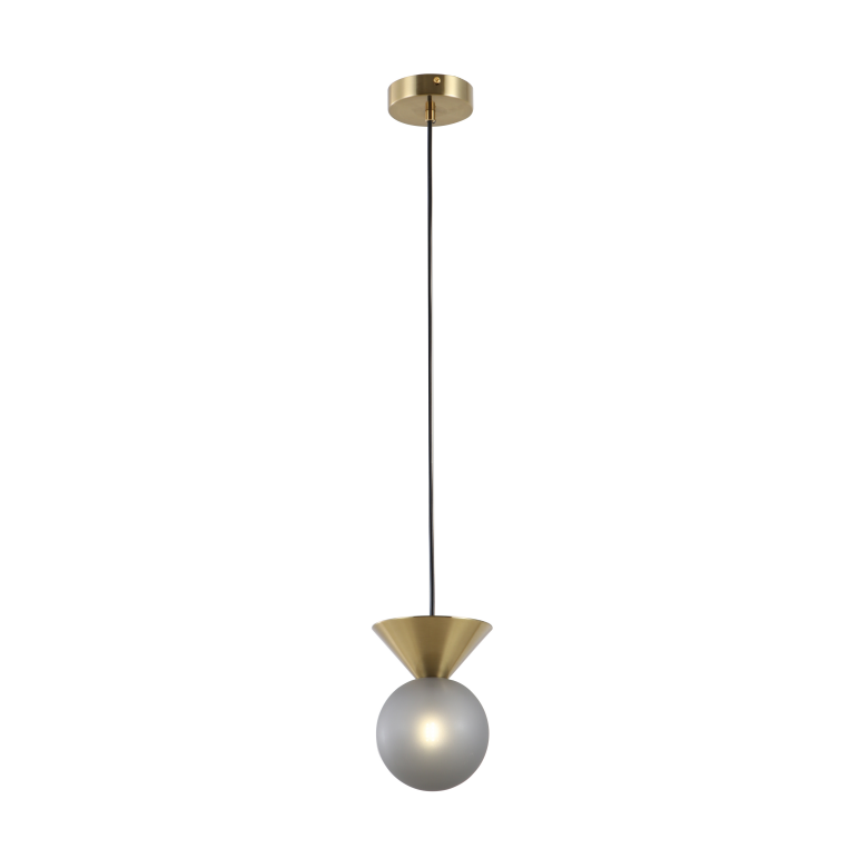 Frosted rokerige kogelglas hanglamp