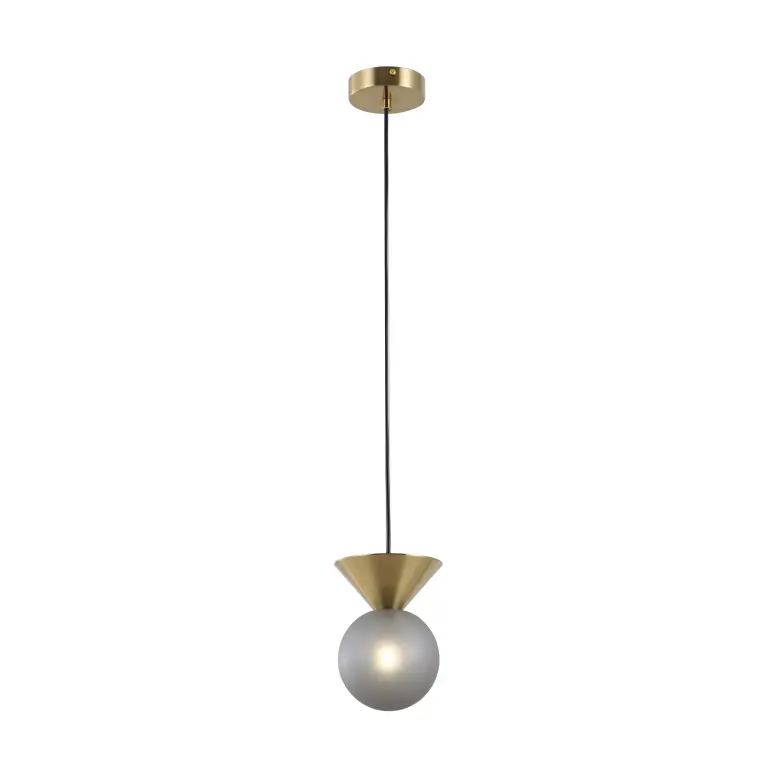 Frosted Smoky Ball glazen hanglamp