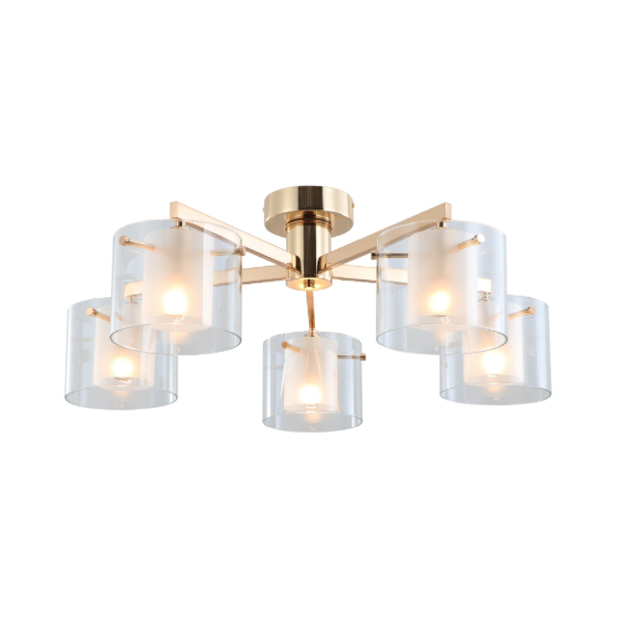 Gouden dubbele bril 5-lights spoel de montagelamp