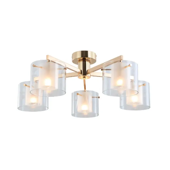 Gouden dubbele bril 5-lights spoel de montagelamp