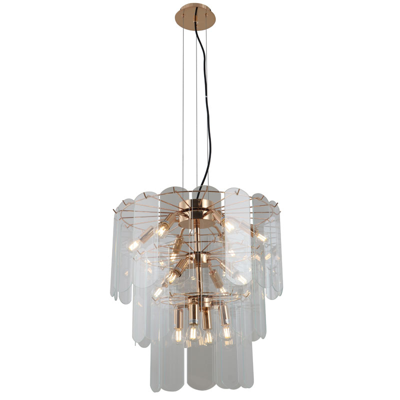 Gouden luxe glazen kroonluchter