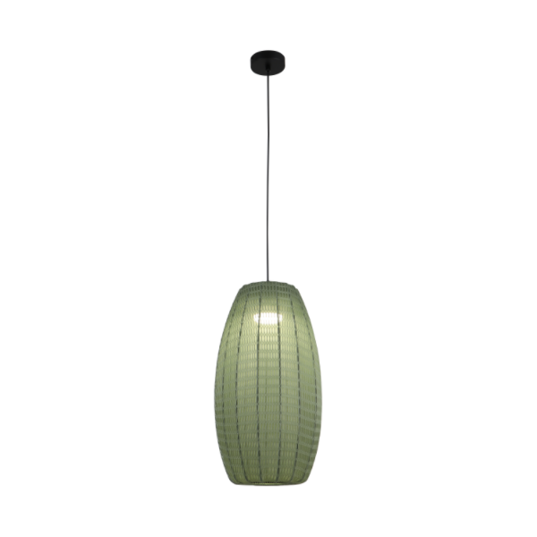 Olive Green Woven Pendant
