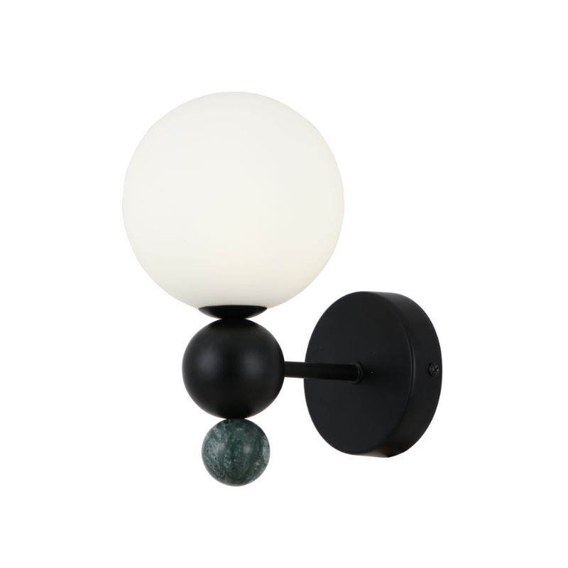 Marmeren Globe wandkandelaar