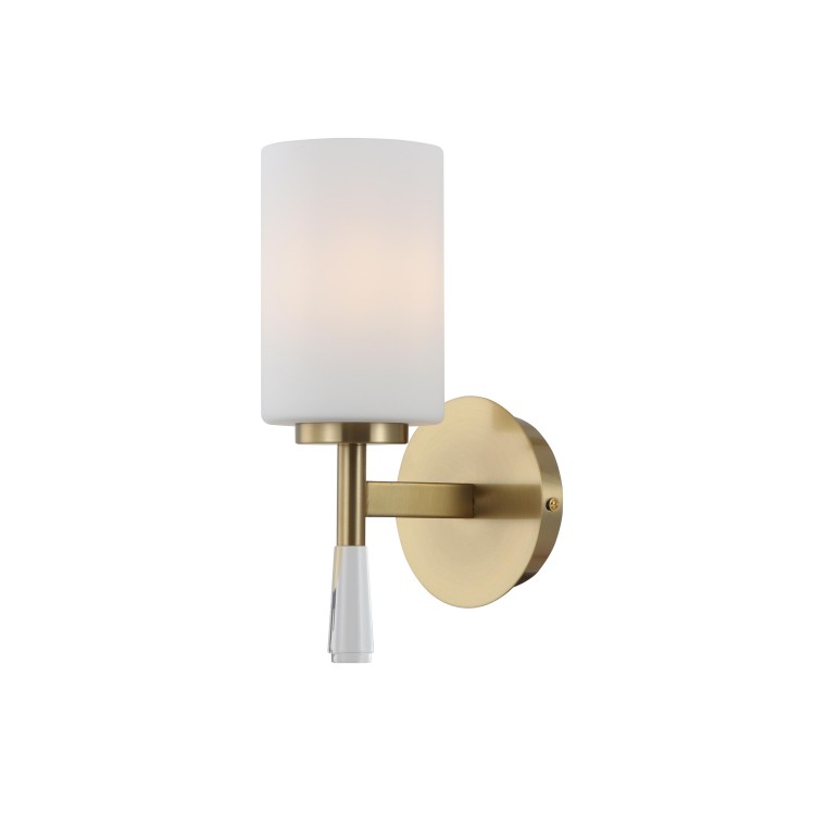 Milky Glass Koperborstige muur Scone
