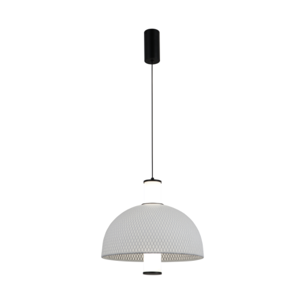 Minimalistische zijden mesh LED-hanglamp