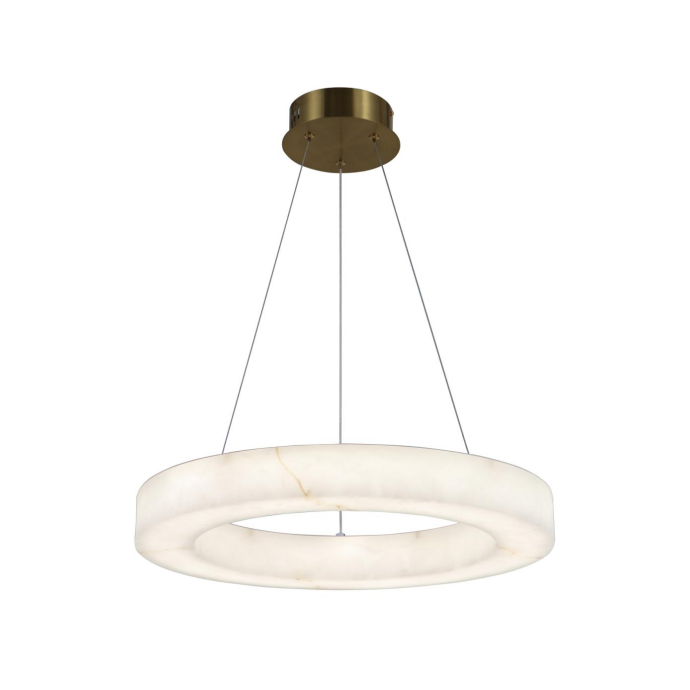 Moderne albasten ring LED-hanglamp