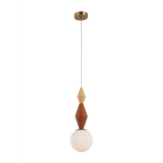 Modern keramiek en glazen e14 hanglamp