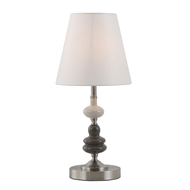 Moderne Drum gebroken witte tafellamp