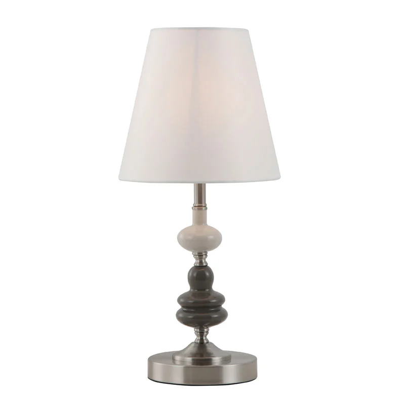 Moderne Drum gebroken witte tafellamp