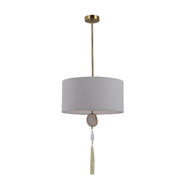Natuurlijke agaat antieke koperen hanger lamp
