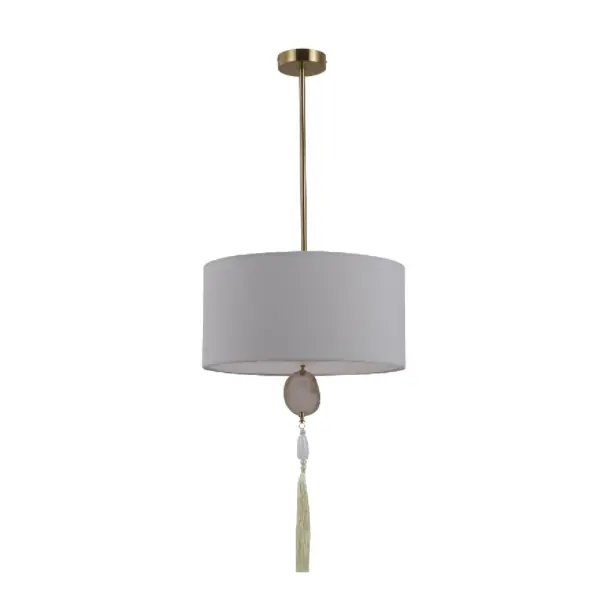 Natuurlijke agaat antieke koperen hanger lamp