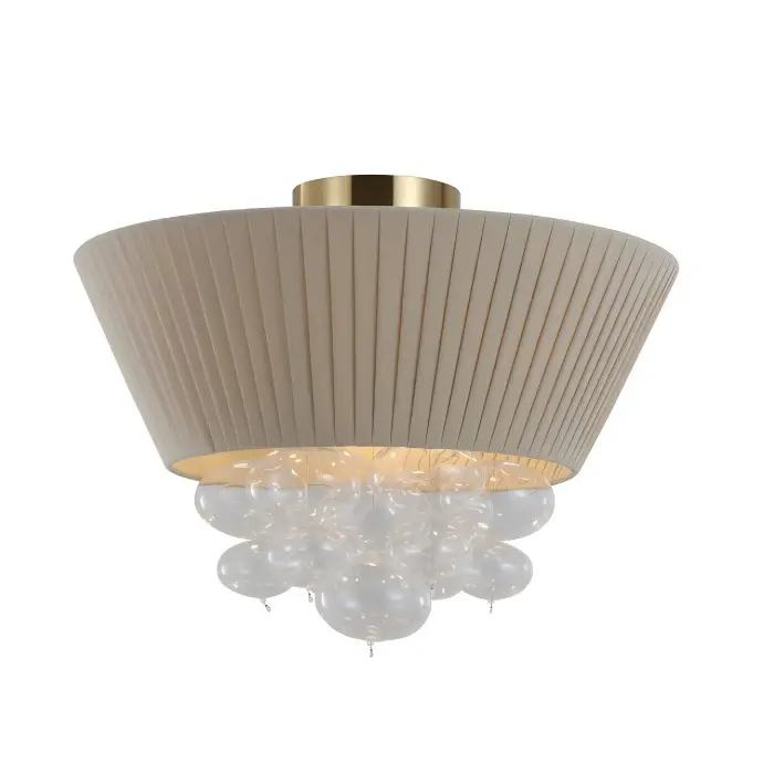 Bubble-plafondlamp van geplooide stof