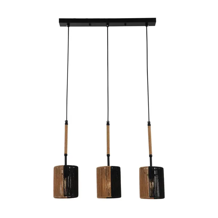 Rustiek papier touw geweven hanglamp