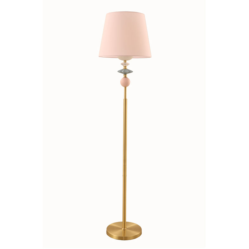 Sandy Gold Drum Shade porseleinen vloerlamp