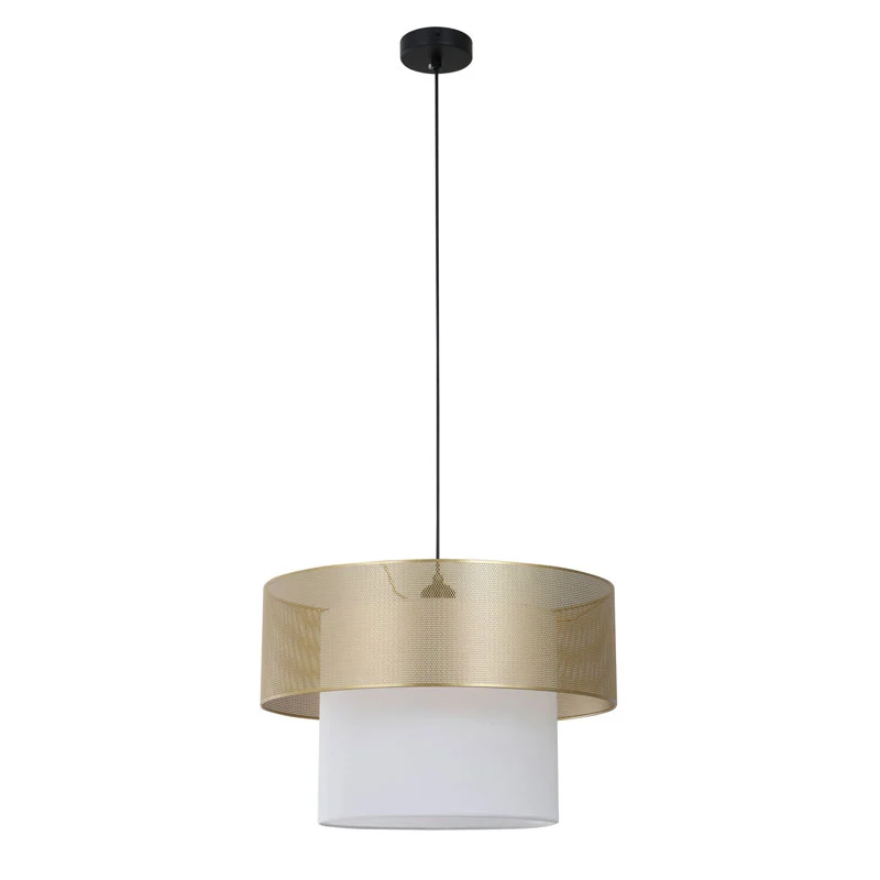 Twee lagen stoffen hanglamp voor keuken